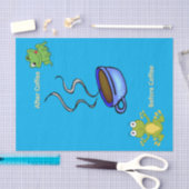 Gewebe Papierfrösche vor und nach dem Kaffee Seidenpapier (Handwerk)