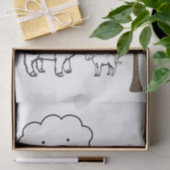 Gewebe Papierschaf Palm Tree Cloud Seidenpapier (Geschenk)