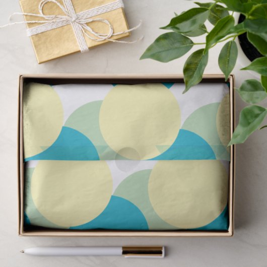 Gewebe: Pastellkreise überschneiden Seidenpapier (Geschenk)