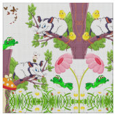 Gewebe, Possum Chicks, Blütengewächse Stoff (Nahaufnahme)