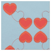 Gewebe - Reflektierte Herzen Stoff (Nahaufnahme)