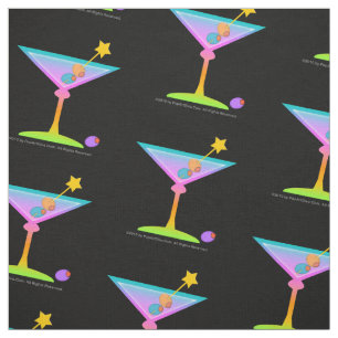GEWEBE - REGENBOGEN-MARTINI-COCKTAIL STOFF