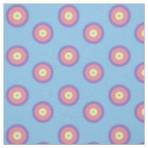 Gewebe - Regenbogenkreise auf blau Stoff