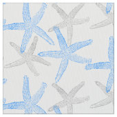 Gewebe Seestarfish-Strandblau Stoff (Nahaufnahme)