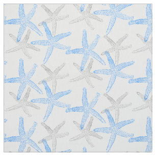 Gewebe Seestarfish-Strandblau Stoff