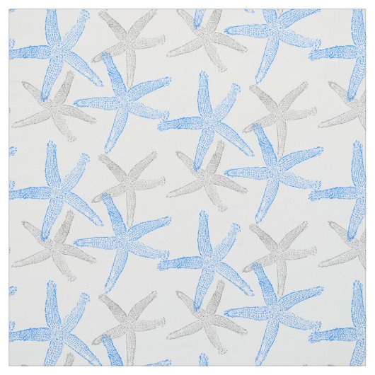 Gewebe Seestarfish-Strandblau Stoff (Muster)