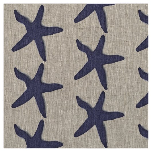 Gewebe Seestarfish-Strandblau Stoff (Muster)