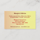 Gewebe-Speicher-Visitenkarte Visitenkarte (Rückseite)