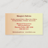 Gewebe-Speicher-Visitenkarte Visitenkarte (Rückseite)