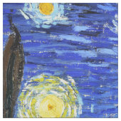 Gewebe sternenklare Nachtvan gogh Imopressionism Stoff (Muster)