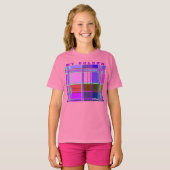 Gewebe-Stoff färbt Quadrate T-Shirt (Vorne ganz)