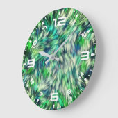 Gewebe Textur Grüne Pelze Design-68745 Große Wanduhr (Winkel)