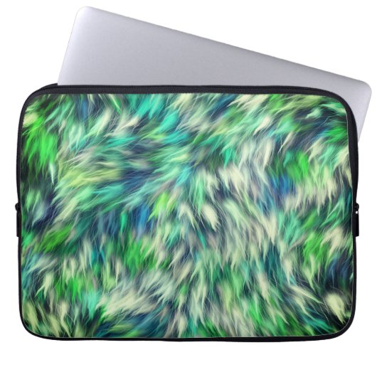 Gewebe Textur Grüne Pelze Design-68745 Laptopschutzhülle (Vorderseite)