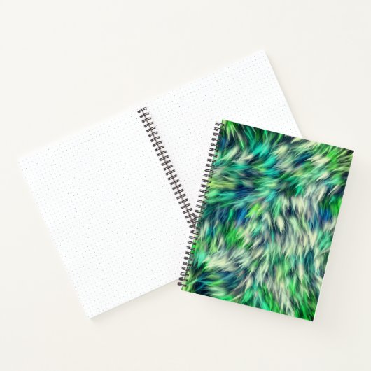 Gewebe Textur Grüne Pelze Design-68745 Notizblock (Innenseite)