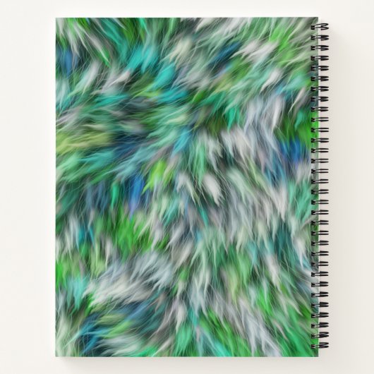 Gewebe Textur Grüne Pelze Design-68745 Notizblock (Rückseite)