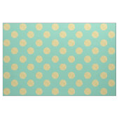 Gewebe: Türkis- u. Imitatgoldpolkapunkte Stoff (Fat Quarter (45,7 x 55,9 cm))