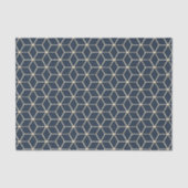 Gewebe und Entfärbung - Geometrisches Lilac-Silber Seidenpapier (Vorderseite)