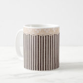 Gewebe und Spitzen für den Hintergrund Kaffeetasse (Vorderseite Links)