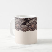 Gewebe und Spitzen für den Hintergrund Kaffeetasse (Vorderseite Links)
