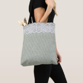Gewebe und Spitzen Tasche (Von Nahem)