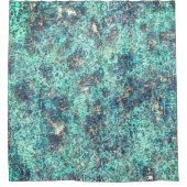 Gewebe von Fäden oder schwammares zyanblau und gra Duschvorhang (Vorderseite)