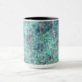 Gewebe von Fäden oder schwammares zyanblau und gra Tasse (Zentrum)