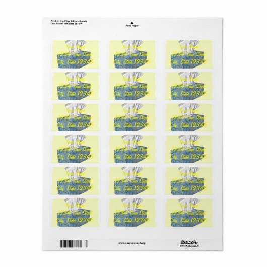 Gewebefeld Adressaufkleber (Vorne)