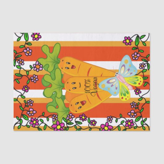 Gewebepapier 100 % Vegane Karottenerden Seidenpapier (Vorderseite)