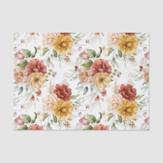 Gewebepapier (3) Herrliche Red & Gold Peonies Seidenpapier