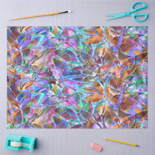 Gewebepapier Abstraktes Hartglas Seidenpapier (Basteln)