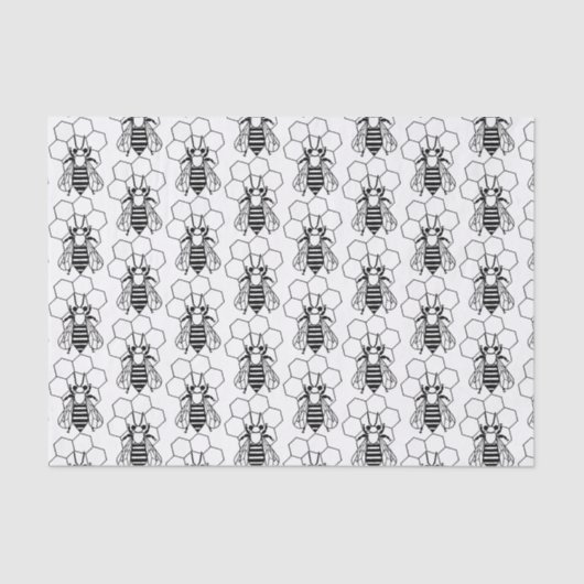 Gewebepapier - Bienen Seidenpapier (Vorderseite)