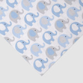 Gewebepapier - Blaue und graue Elefanten Seidenpapier (Detail)