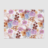 Gewebepapier - Blume mit leuchtenden Aquarellen Seidenpapier (Vorderseite)