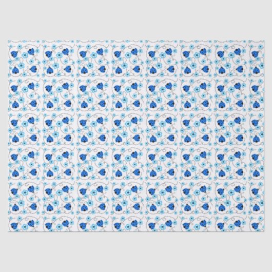 Gewebepapier/Blume und Ladybugs Seidenpapier (Vorderseite)