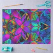 Gewebepapier Blumenmuster Fraktal Art Seidenpapier (Basteln)