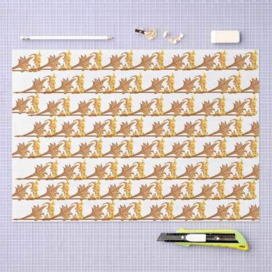 Gewebepapier - Eisen mit goldenem Winkel Seidenpapier (Handwerk)