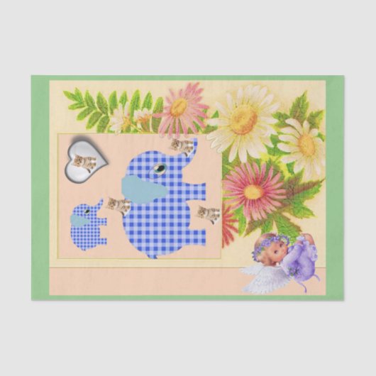 Gewebepapier Elephant Angel Seidenpapier (Vorderseite)