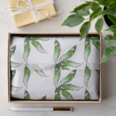 Gewebepapier - Entwurf der grünen Feder Seidenpapier (Geschenk)