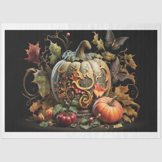 Gewebepapier - Fall 'N' Kürbis Seidenpapier (Vorderseite)