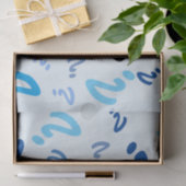 Gewebepapier - Fragezeichen in blau Seidenpapier (Geschenk)