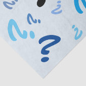 Gewebepapier - Fragezeichen in blau Seidenpapier (Detail)