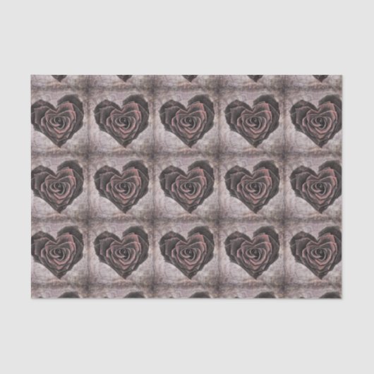 Gewebepapier für die Gothic-Herz-Rose Seidenpapier (Vorderseite)