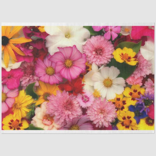 Gewebepapier - Gemischte Blume - HAMbyWG Seidenpapier (Vorderseite)