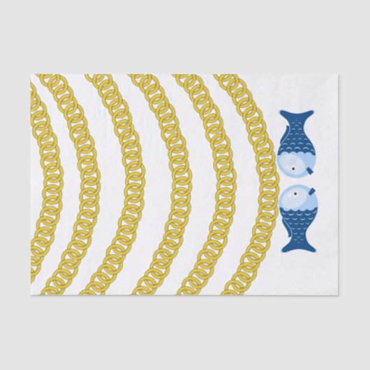 Gewebepapier Goldkettfisch Seidenpapier (Vorderseite)