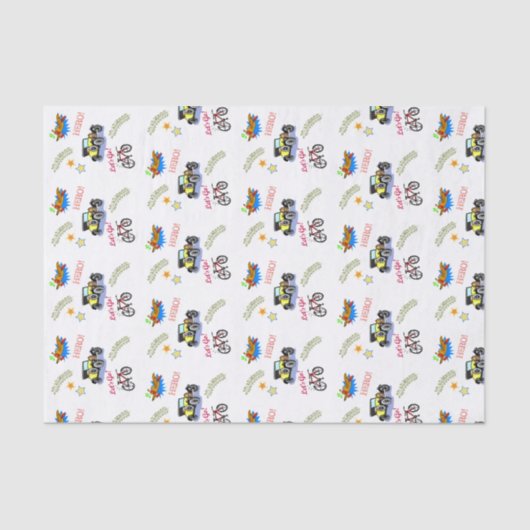 Gewebepapier hero Fahrradfahrzeug Seidenpapier (Vorderseite)