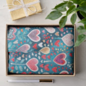 Gewebepapier - Herzdesign Seidenpapier (Geschenk)