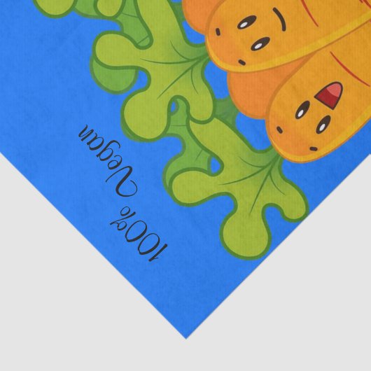 Gewebepapier Karottenkaninchen 100 % Vegan Seidenpapier (Ausschnitt)