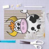 Gewebepapier Kuh brauner Streifen weißer Daisy flo Seidenpapier (Handwerk)