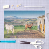 Gewebepapier mit Bild von arabischen Pferden Seidenpapier (Handwerk)