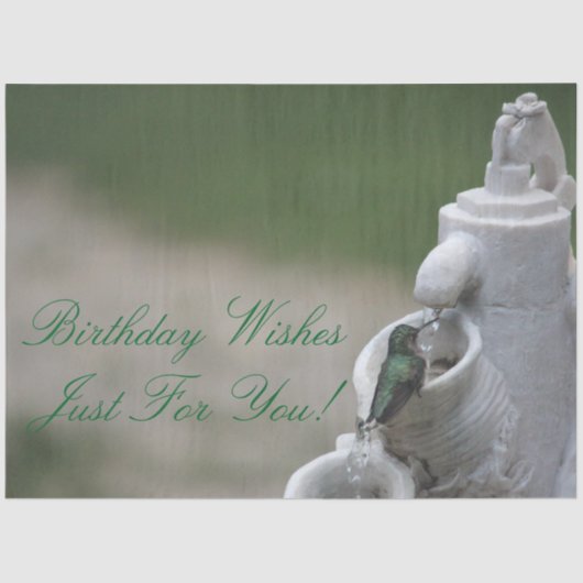 Gewebepapier mit Hummingbird Seidenpapier (Vorderseite)